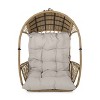 GDFStudio Emmie Outdoor Wicker Hanging Chair with Cushion (NO STAND) - 2 of 4