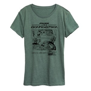 Women's - Star Wars - The Mandalorian Mando Manga Short Sleeve Graphic T-Shirt - 1 of 4