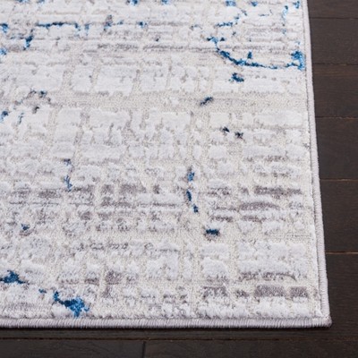 Amelia 5' x 7' Grey/Blue Reversible Synthetic Area Rug