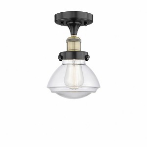 Olean - 1 Light Semi-Flush Mount In Art Deco Style-8.25 Inches Tall and 6.5 Inches Wide - 1 of 1