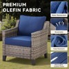 Belord All-Weather Rattan Wicker Patio Chairs Set of 2, Outdoor Chairs with Thick Cushions for Porch, Balcony, Deck, and Garden - 2 of 4