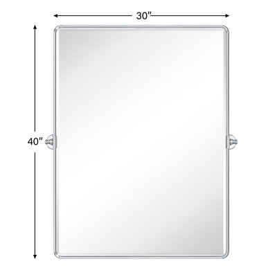 TEHOME Woodvale Rectangular Metal Framed Wall Mounted Bathroom Vanity Mirror