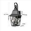 YUHAO Garage Patio Front Door Balcony Anti-Rust Waterproof Outdoor Wall Light Modern  Black(1 PACK) - 3 of 4