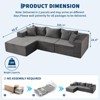 106" Cloud Couch Sectional 3-Seat Sofa with L-Shape Chaise and Memory Foam for Living Room, No Assembly Required Upholstered Couch - 3 of 4