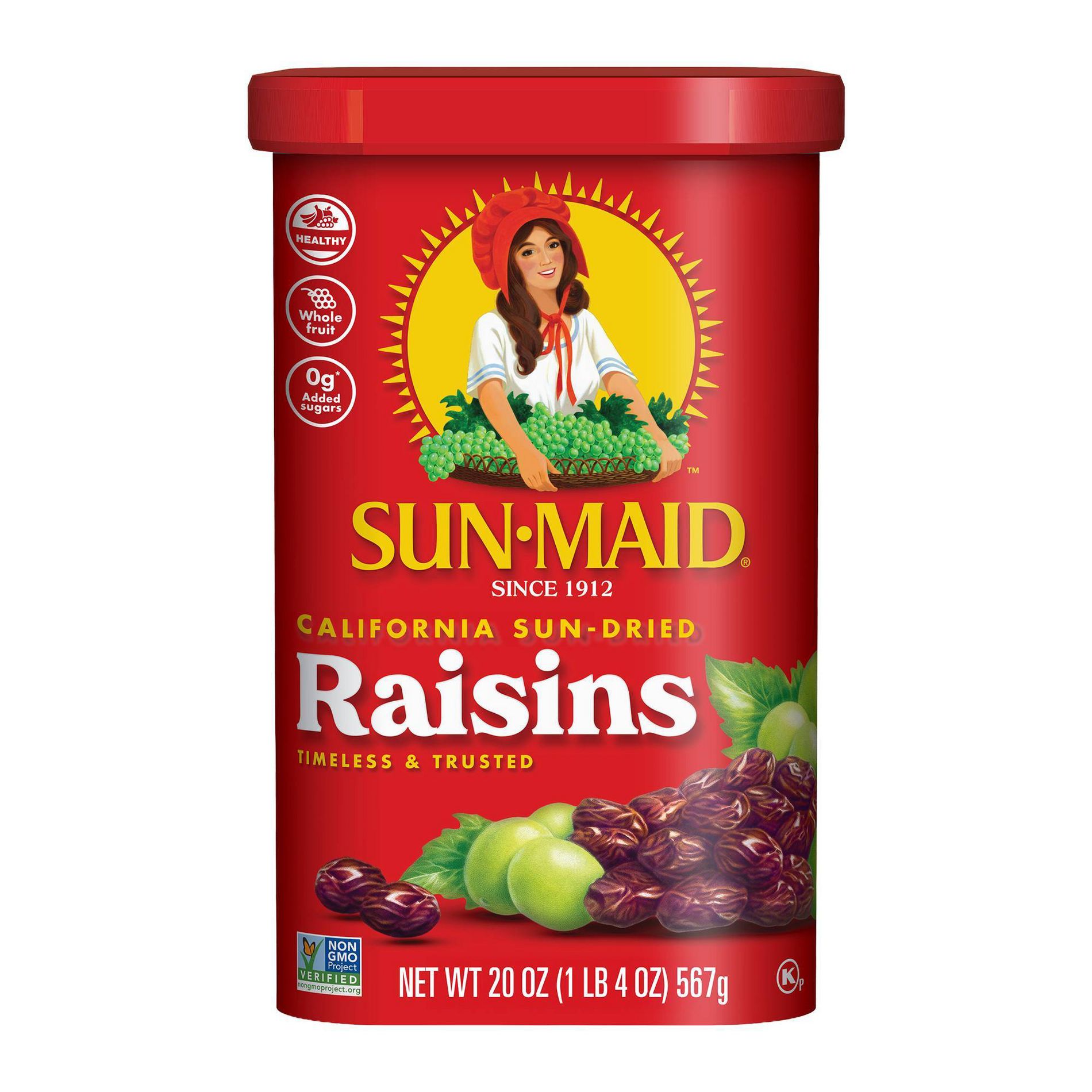 Sun-Maid California Sun Dried Raisins Canister - 20oz