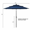 Costway 10ft 3 Tier Patio Market Umbrella Aluminum Sunshade Shelter Double Vented - 2 of 4