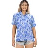 HAPPY BAY Button Down Shirt Elegant Boho Hawaiian Shirts Summer Party Blouses Short Sleeve Shirt Tropical Vacation Bohemian Womens Top - 4 of 4