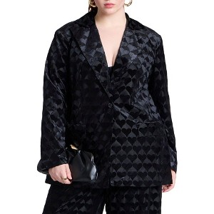 ELOQUII Heart Velvet Blazer - 1 of 4