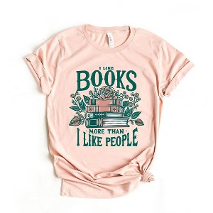 Simply Sage Market Women's I Like Books More Than People Short Sleeve Graphic Tee - 1 of 4
