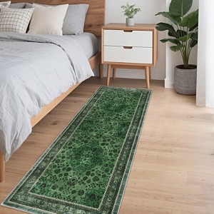 Washable Area Rug Vintage Foldable Thin Rug,Soft Low-Pile Non-Slip Stain Resistant Floor Indoor Outdoor Carpet - 1 of 4