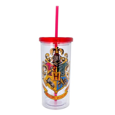 Harry Potter Hogwarts 24 oz. Stainless Steel Cup with Straw