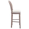 vidaXL Bar Stools 2 pcs White Linen - 4 of 4
