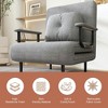 Resenkos 3-in-1 Folding Sleeper Chair, 5-Position Adjustable Backrest with Pillow for Living Room and Office, - 2 of 4