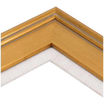 Elegant Gold Wood Frame with Linen Liner, 15x15 Inches