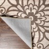 Modern Floral Scroll Indoor Runner or Area Rug by Blue Nile Mills - 4 of 4
