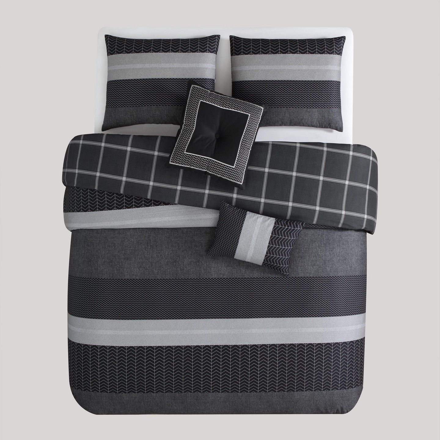 Постельное бельё Bebejan Kyle 100% Cotton Sateen 5 Piece Reversible Comforter Set, All Season Bedding Set — фото 7