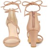 Perphy Women's Open Round Toe Strappy Lace Up Chunky Heel Sandals - 2 of 4