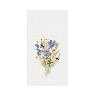 C&F Home Honey Bee and Blue Floral Flowers Spring Dishtowel Home Kitchen Drying Dish Towel All Seasons Summer Decor Decoration - 1 of 3