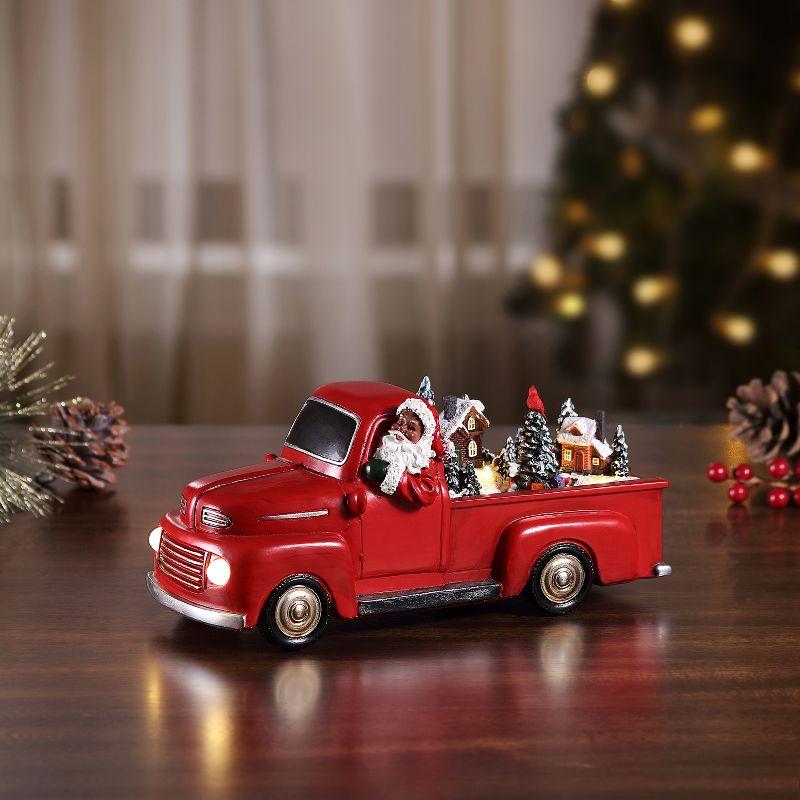 Mr. Christmas 10.5" Santa in Truck Animated Musical Christmas Decoration, 3 of 7