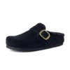 CUSHIONAIRE Haven Genuine Leather Clogs for Women – Faux Fur Lined  Slip-On Womens Shoes with Cork Footbed and Adjustable Buckle - 2 of 4