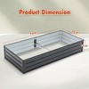 Chic Crate Metal Raised Garden Bed 6x3x1FT – Galvanized Steel | Outdoor Reinforced | Colored | Veggies/Flowers/Herbs/Succulents - 2 of 4