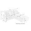 82" Convertible Sectional Sofa with Double Footstools & Storage, 4 Toss Pillows - 2 of 4