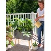 Ava Self-Watering Rectangular Planter - white - 3 of 4