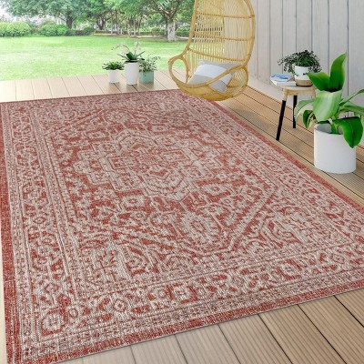 JONATHAN Y Sinjuri Medallion Textured Weave Indoor/Outdoor Area Rug