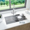 Whizmax Brushed Nickel Undermount Kitchen Bar Sink with Single-tier Track,Stainless Steel 16 Guage Bowl Kitchen Sinks Full Accessories - 3 of 4