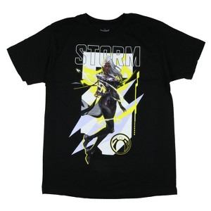 Seven Times Six Marvel Rivals Storm T Shirt In Game Logo Adult Short Sleeve Graphic Tee Black - 1 of 3