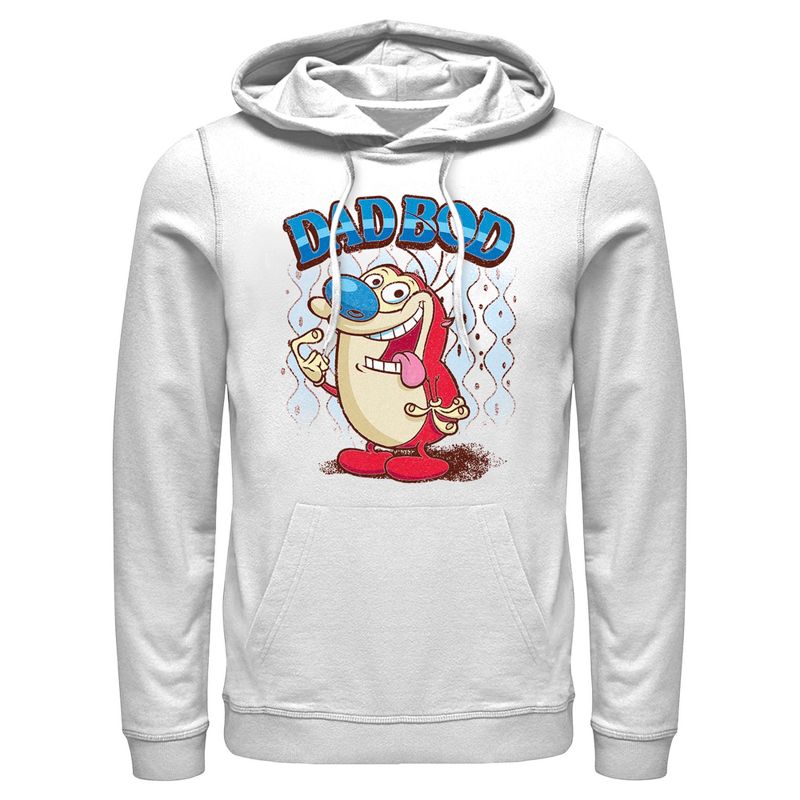 Men's The Ren & Stimpy Show Dad Bod Stimpy Pull Over Hoodie, 1 of 5