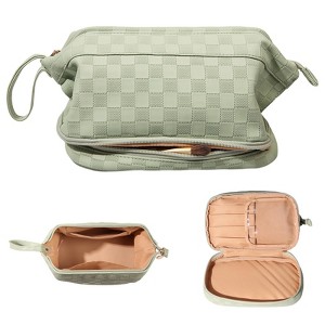 Generic Large Makeup Bag ,Travel Makeup Organizer with Brush Holder, Dopp Kit Essentials - 1 of 4