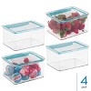 iDesign Small Food Storage Box with Airtight Seal - Set of 4 - Clear - 2 of 4