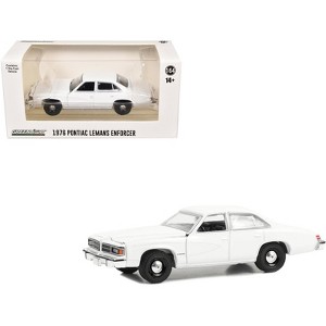 1976-77 Pontiac LeMans Enforcer White "Hot Pursuit - Hobby Exclusive" Series 1/64 Diecast Model Car by Greenlight - 1 of 3