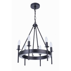 Craftmade Lighting 6 - Light Chandelier in  Flat Black - 1 of 1
