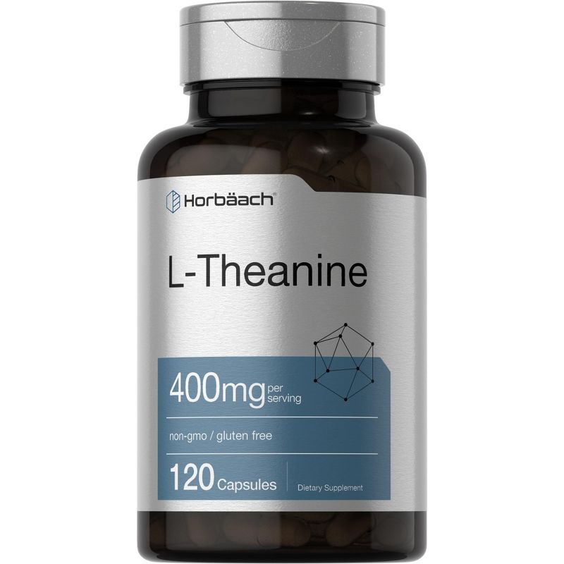 Horbaach L Theanine 400mg | 120 Capsules, 1 of 4