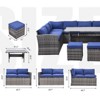 Maria 7-piece All Weather PE Rattan Patio Conversation Set, Sectional Sofa Set with Dining Table, Outdoor Furniture - Maison Boucle - 3 of 4
