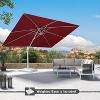 PURPLE LEAF  Patio Umbrella White Cantilever Offset Umbrella Rectangle Outdoor Umbrella with 360-degree Rotation - 2 of 4