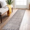 World Rug Gallery Elise Blue Distressed Medallion Indoor Rug – Flat Pile, Washable with Non-Slip Backing - 2 of 4
