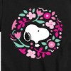 Boys' - Peanuts - Snoopy Valentine Floral Circle Short Sleeve Graphic T-Shirt - 2 of 4