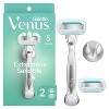 Venus Women's 4 Count Deluxe Razor Blade Refills + 1 Handle and 2 Razor Blade Refill and Shower Holder - 2 of 4