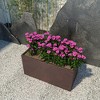 LeisureMod Rectangular Planter in Fiberstone with Drainage Holes for Indoor and Outdoor Home Bloom Collection - 3 of 4