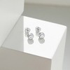 Baby Girls' Round Bezel CZ Screw Back Sterling Silver Earrings - Clear - In Season Jewelry - 4 of 4