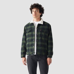 Levi's® Men's Relaxed Fit Faux Shearling Trucker Jacket - Scottie Plaid - 1 of 2