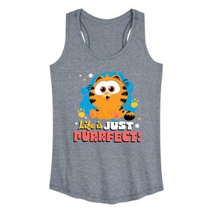 Women's - Garfield - Life Is Just Purrfect Graphic Racerback Tank - 1 of 4