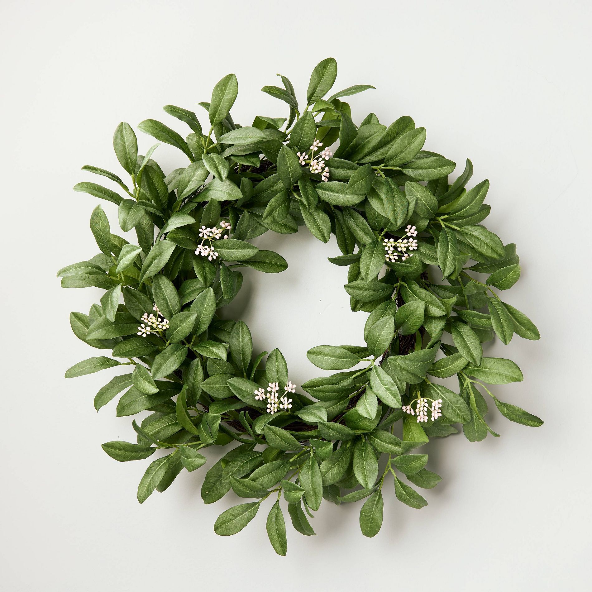 26" Seeded Green Leaf Wreath - Hearth & Hand™ with Magnolia