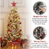 Pre-Lit Tabletop Christmas Tree, Artificial, 8 Modes, Red Berries, Sleigh Base, Desktop Holiday Decor for Home/Office - 3 of 4