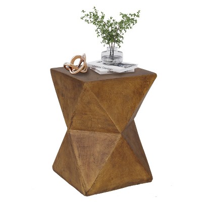 Lightweight Concrete Accent Table for Indoor Sofa Side Table Outdoor Patios