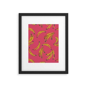 13"x19" Oris Eddu Banana Lush Black Framed Canvas Wall Art - Deny Designs - 1 of 4