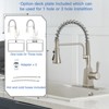 Single-Handle Pull-Down Sprayer 3 Spray High Arc Kitchen Faucet With Deck Plate - 3 of 4